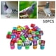 thumbnail image 3 of 50 anillas reutilizables Zulema para patas de paloma, bandas de 8 mm, color mezclado, material de aluminio, 3 of 8