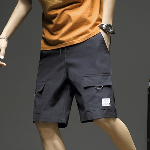 Aayomet Mens Shorts Casual Summer Loose Straight Leg Beach Sports Shorts Fashion Pants Men's Pants Cargo Men's pants,Black 4X-Large