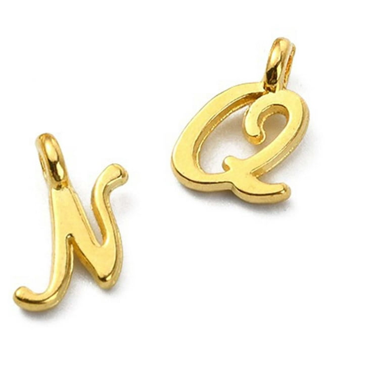  Gold Letter Pendant Charms for Jewelry Making and Crafts (Gold,  26 Pack) : Arts, Crafts & Sewing