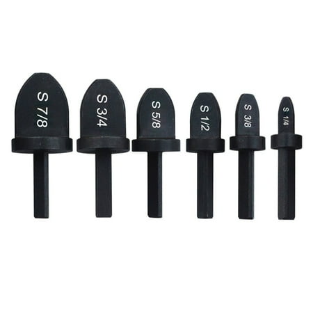 

6 Pcs Set Triangular Handle Tube Tool Pipe Tool Expander Flaring Bit Swaging Copper For Air Conditioner HVAC System