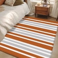 thumbnail image 3 of Area Rug 48×72in, Orange Gray Vertical Striped Floor Carpet Living Room Rug, Classic Geometric Line Non-Slip Welcome Mat Indoor Rugs for Bedroom Dining Room, 3 of 9