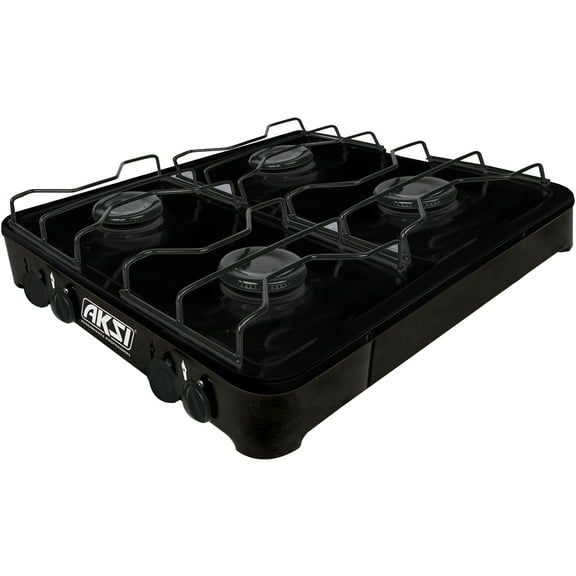 Parrilla Estufa De Mesa Aksi 4 Quemadores Negro