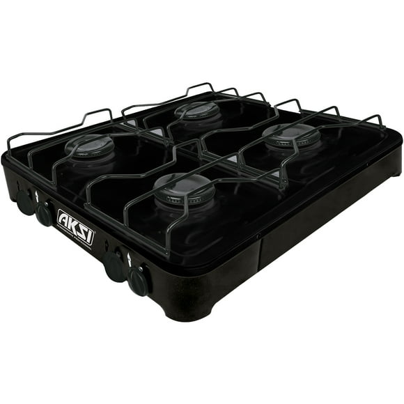 Parrilla Estufa De Mesa Aksi 4 Quemadores Negro