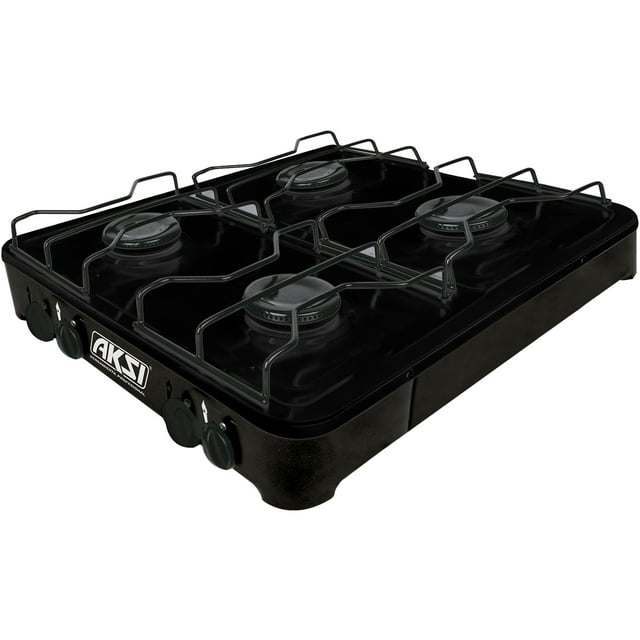 Parrilla Estufa De Mesa Aksi 4 Quemadores Negro