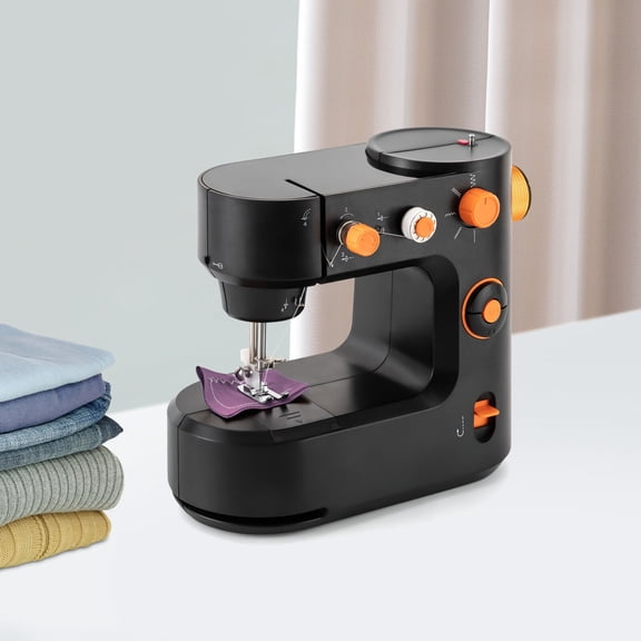 Compact Portable Sewing Machine with 2 Speeds, Foot Pedal & LED Light - Home Electric Mini Sewing Machine for Beginners