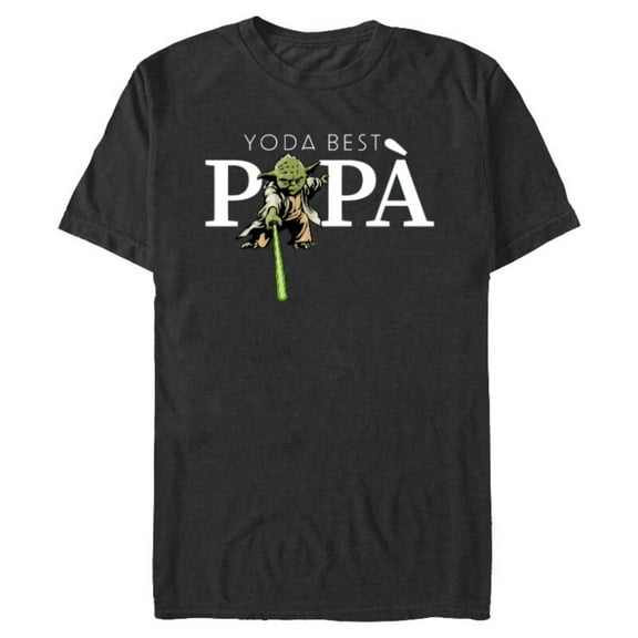 Star Wars Yoda Lightsaber Best Papà La Festa del Papà - Short Sleeve Blended T-Shirt for Adults - Customized-Dark Heather