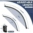 thumbnail image 6 of HJ Curved Shower Curtain Rod 33-78 Inches Adjustable Splicing Design Need To Drill Shower Rods Curved Round Bowed Rust proof, Premium Stainless Steel Shower Curtain Rod for Bathroom, Bathtub, Stall, 6 of 9