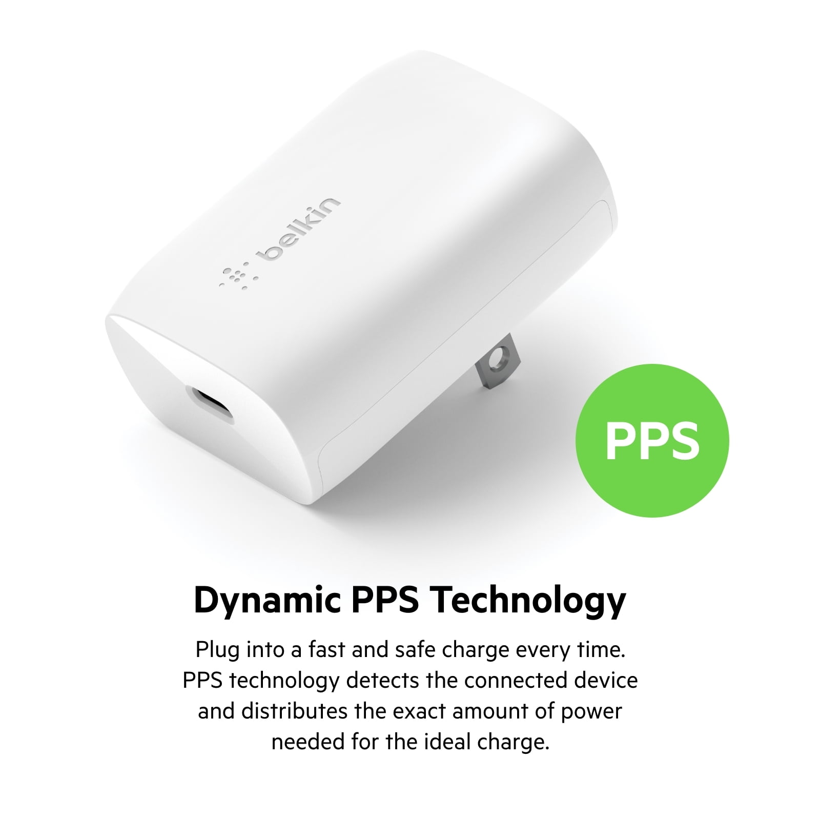 Belkin 30W USB-C Wall Charger, USB-C Power Delivery, PPS Fast Charging for iPhone 16, 16 Plus, 16 Pro, 16 Pro Max, iPhone 15, 15 Pro, Galaxy S25, iPad, AirPods, Nintendo Switch 2 & More - White
