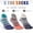 MulticolorA-3pairs, variant on 6 Pairs Cotton 5 Toe Socks for Men & Women, Breathable Moisture Wicking Low Cut Striped Athletic Socks for Running, Cycling & Sports Medium
