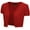 Red, variant on Women's Short Sleeve Cropped Bolero Button Down Cardigan Sweater HB2137-RED-1X