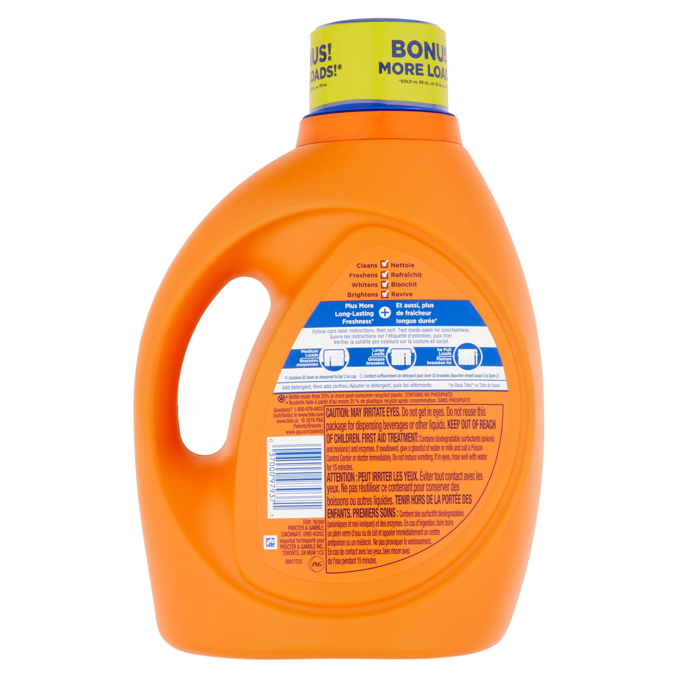Tide + Spring & Renewal Detergent, 52 loads, 100 fl oz