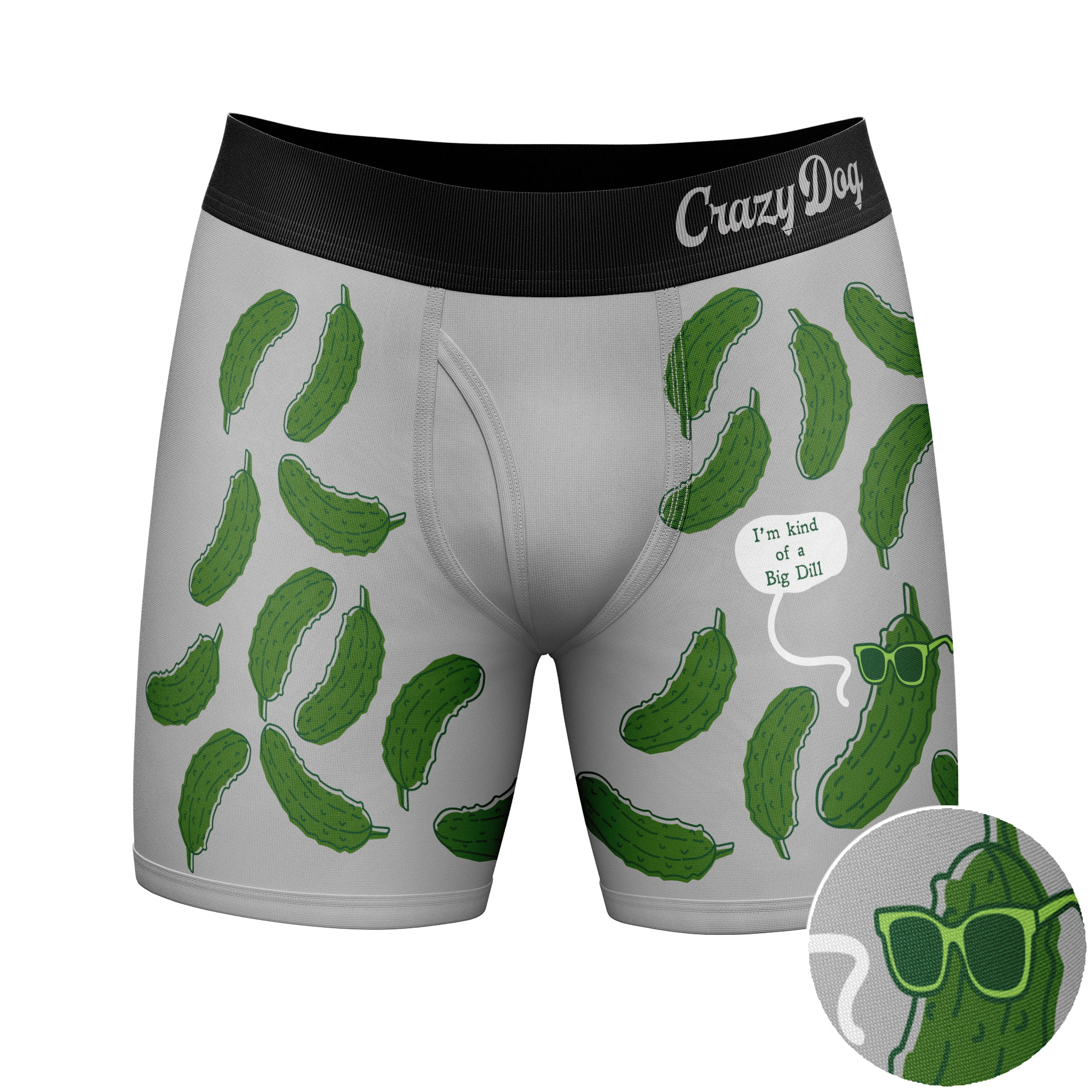 Mens Dill Doe Boxer Briefs Funny Offensive Pickle Deer Graphic
