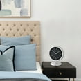 thumbnail image 5 of Seiko 6" Ono Desk & Table Clock Silver & Black Modern Analog Quartz QHE186SLH, 5 of 5