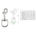 thumbnail image 3 of Almencla Scuba Dive Stainless Steel Swivel Eye Bolt Snap Single Ended Spring Hook 10cm, 3 of 8