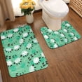 thumbnail image 2 of Honeii Sheep Zzz Pattern Bathroom Anti-Skid Pad Bathroom Mat Vintage Seamless Pattern Not-Slip Toilet Rug Set, 2 of 6