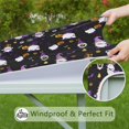 thumbnail image 6 of Halloween Gnomes and Pumpkins Square Fitted Tablecloth with Elastic Edge,Square Table Cover,Washable Elastic Table Cover for Home Kitchen Party Decor 34"x34", 6 of 6