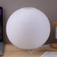 thumbnail image 4 of White Rice Paper Desk Lamp with Metal Base for Bedroom Night Light Uniform Soft Glow E14 Bulb Included, 4 of 8