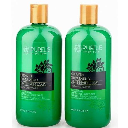 Pure Parker B07K9YFD54 Natural Sulfate Free Hair Growth Shampoo & Conditioner Set for Hair Loss & Thinning