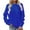 Blue, variant on Zpanxa Sweatshirt for Women Long Sleeve Crewneck Sweatshirt Women Causal Loose Fit Pullover Tunic Top Spring Fall Clothes Shirts