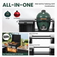 thumbnail image 6 of Outdoor Kitchen Island Large Grill Table for Big Green Egg & Kamado Joe, Metal Outdoor Cart with Fold-out Prep Table and Adjustable Shelves, 6 of 9