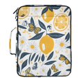 thumbnail image 2 of Haosy Accordion File Organizer Zipper Binder 500 Sheet 6-Tab Expanding File Folder Multi-Pocket 1.2 Inch 3 Ring Lemons Flowers Butterflies, 2 of 7