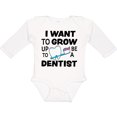thumbnail image 3 of Inktastic I Want To Grow up To Be a Dentist Boys or Girls Long Sleeve Baby Bodysuit, 3 of 5