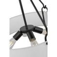 thumbnail image 6 of Nuvo Lighting Halter 4 Light Pendant Medium Base 60 Watt Matte Black Finish White Fabric Shade, 6 of 7