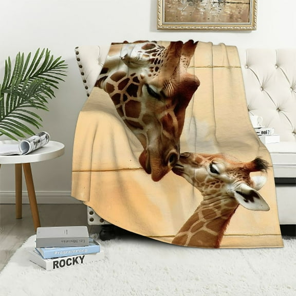BCIIG Giraffe Baby Zoo Warm Lightweight Blanket Soft Fleece Blanket for All Seasons 40x50in