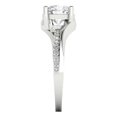 thumbnail image 3 of 1.71 ct Round Cut Simulated Diamond Solitaire with Accents 14K White Gold Womens Engagement Ring, 3 of 5