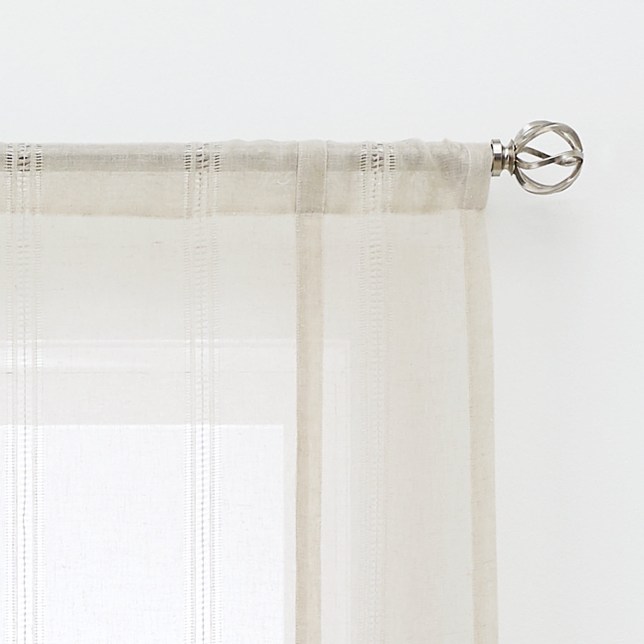 (2 pack) Better Homes & Gardens Specialty Stich Single Curtain Balloon Shade, Papyrus Beige, 42" W x 63" L