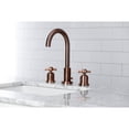 thumbnail image 4 of Kingston Brass FSC892ZXAC Millennium Widespread Bathroom Faucet with Brass Pop-Up, Antique Copper, 4 of 8