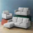 thumbnail image 6 of Zinus Thompson Modern 2-Seater Indoor Loveseat, Light Grey, Mid-Century Compact Design, 6 of 10