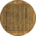 thumbnail image 1 of Ahgly Company Indoor Round Abstract Brown Modern Area Rugs, 7' Round, 1 of 4