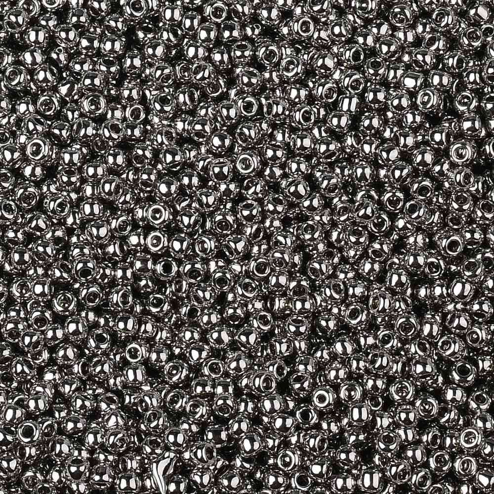 TOHO Round Seed Beads Japanese Seed Beads (713) Olympic Silver Metallic 11/0 2.2mm Hole: 0.8mm about 1110pcs/10g