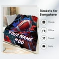 thumbnail image 6 of Personalized Football Blanket Gifts - Soft Fuzzy Sports Throw Blankets for Boys Men - Football Theme Blanket for Football Player Team - 50x60 Inches Large Flannel Blanket for Sofa Couch, 6 of 6