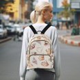 thumbnail image 7 of FORMRS Mini Backpack Purse for Women Quilted Travel Daypack Casual Shoulder Bag, Red Watercolor Seashells, 7 of 7