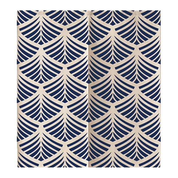 Cortina de Entrada de Cocina de Tapiz de Estilo Japonés Sunnimix 85x90cm Hojas Azules