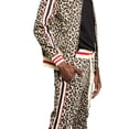 thumbnail image 5 of Men's Leopard Track Suit Set with Drawstring Waistband ST567 - Brown - 4X-Large, 5 of 7