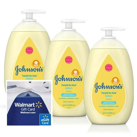 Buy 3 Johnsons Head-to-Toe Moisturizing Baby Body Lotion, Get a $5 Gift (Best Lotion To Get Rid Of Scars)