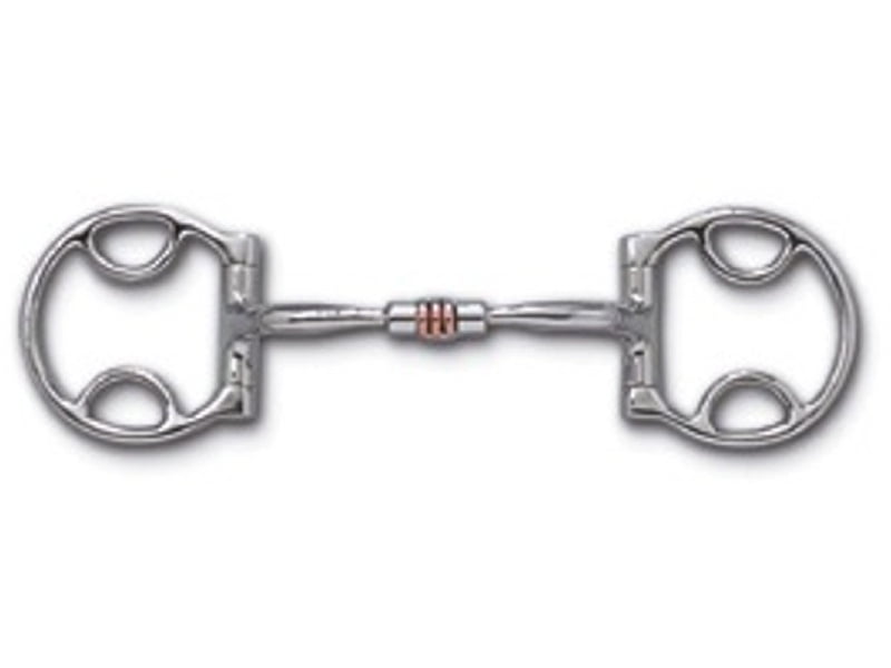 Myler Copper Roller Western Dee W Hooks Snaffle Bit Level 1 5inch