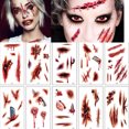 thumbnail image 1 of 10 Sheets Tattoo Sticker Realistic Temporary Tattoo Body Sticker for Halloween, 1 of 6