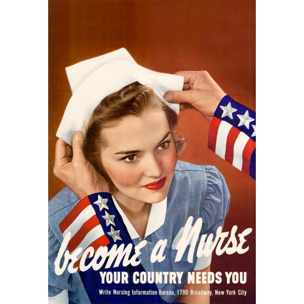 Wpa War Propaganda Become A Nurse Your Country Needs You Wwii Patriotism Motivational Laminated Dry Erase Sign Poster 24x36 Walmart Com Wpa War Propaganda Become A Nurse Your Country Needs You Wwii Patriotism Motivational Laminated Dry Erase Sign Poster 24x36 Walmart Com