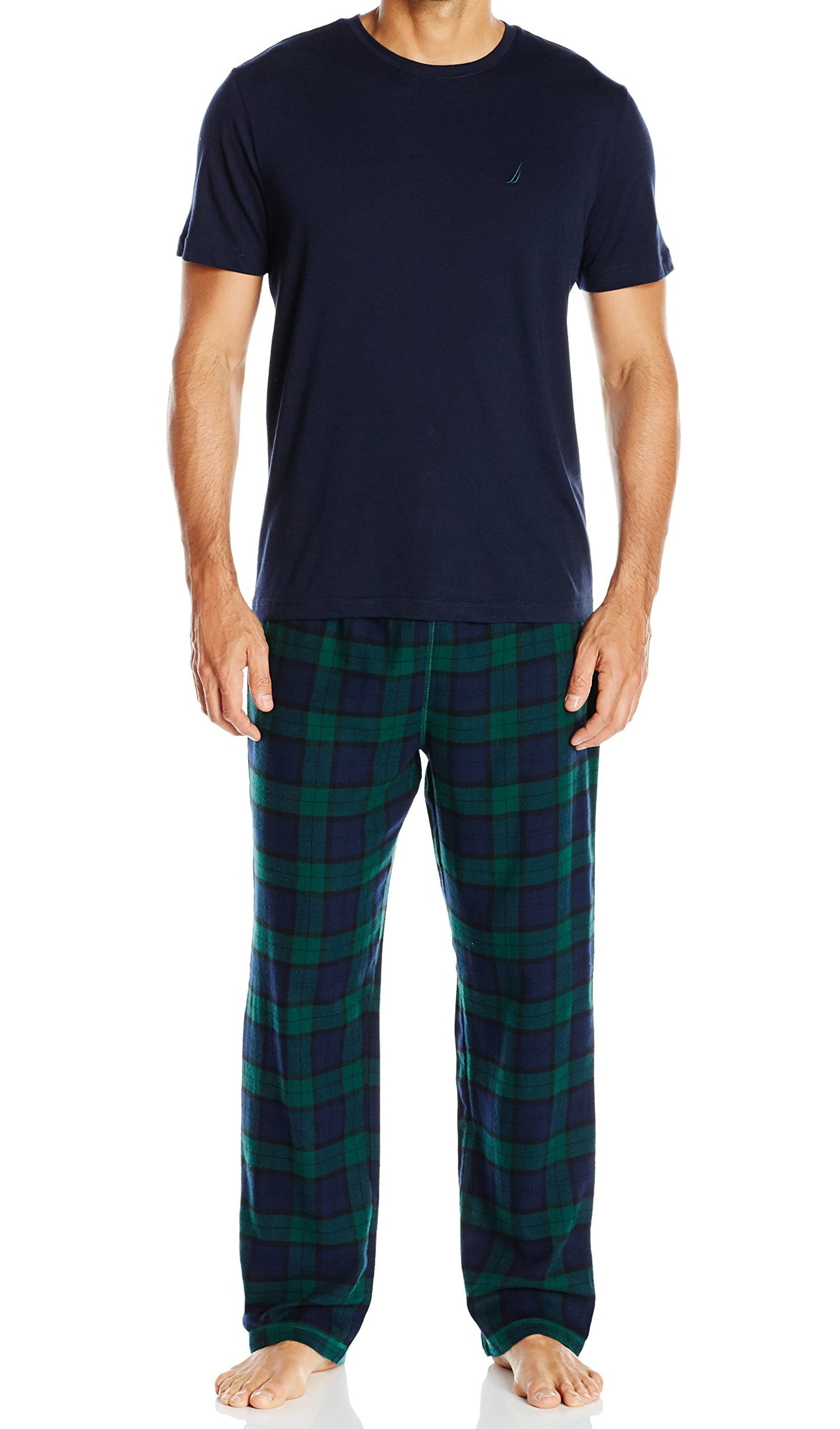 Nautica Nautica NEW Blue Green Mens Size Medium M Plaid Sleepwear