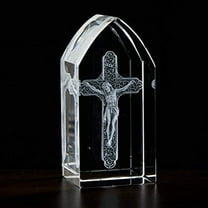 Christian Brands 1pc Crucifix Etched Glass