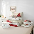 thumbnail image 6 of jejeloiu Kawaii Gnome Bedding Comforter Set 7-Piece,Christmas Snowflake King Bedding Sets,Red White Beige Bed Sheets,Ultra Soft Home Decor Reversible, 6 of 8