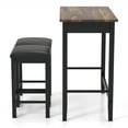 thumbnail image 3 of Furniture of America Leenie Wood 3-Piece Counter Height Dining Set in Black, 3 of 8