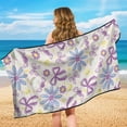 thumbnail image 3 of XYZCANDO Bowknot Car Towel Cushion Cover Flowers Stain Resistant Seat Cushion Protection Non Slip Backing Sweatproof Cushion Protector Universal Fit for Most Cars,SUVs,Sedans, 3 of 7