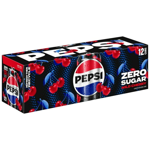 Pepsi Cola® Wild Cherry Zero Sugar Soda Cans