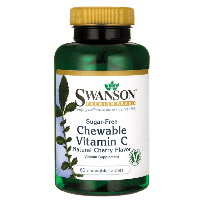 Swanson Sugar Free Chewable Vitamin C Cherry 60 Chewable Tablets Swanson Sugar Free Chewable Vitamin C Cherry 60 Chewable Tablets