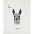 thumbnail image 2 of Straatsma, Leah 26x32 Gold Ornate Wood Framed with Double Matting Museum Art Print Titled - L is for Llama, 2 of 4